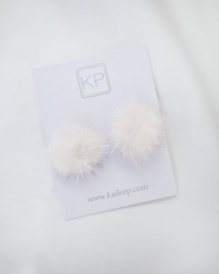 Faux Fur Puff Earring