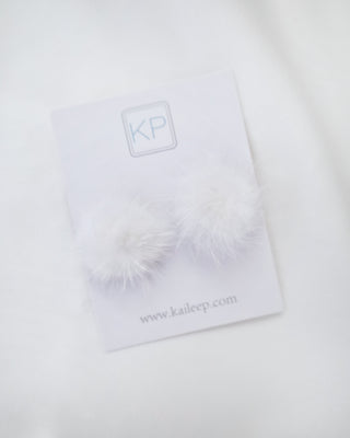 Faux Fur Puff Earring