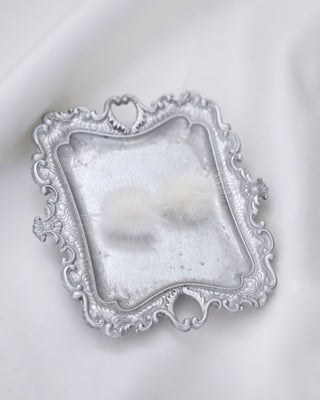Faux Fur Puff Earring
