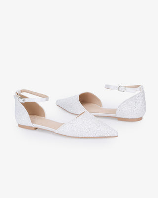 Rock Glitter Ankle Strap Flats