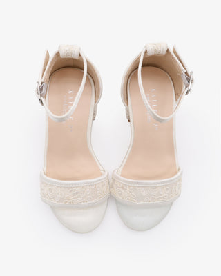 Crochet Lace Low Block Heel Girls SandalsKids Shoes