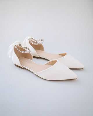 Ivory Wedding Flat with Amaryllis Strap