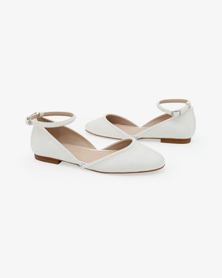 Bridal Round Toe Flat with Mini PearlsWomen Shoes
