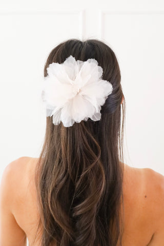 Large Ophelia Flower Hair Barrette with RhinestoneHair Clips