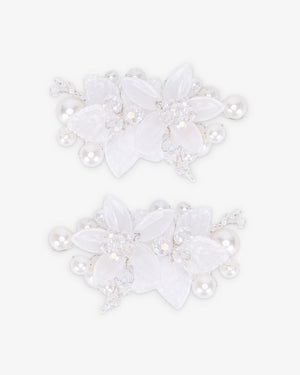Frosted Bloom Shoe Clips