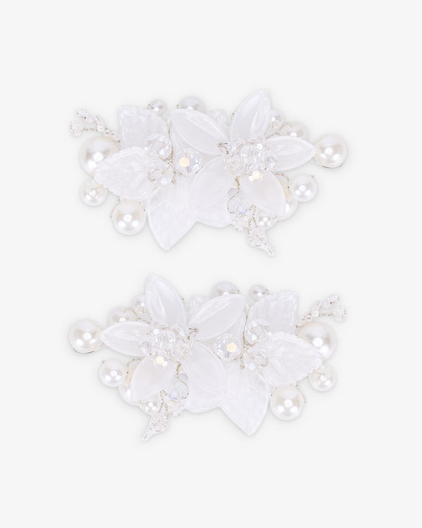 Frosted Bloom Shoe Clips