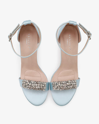 Satin High Heel Wedding Sandals with Crystelle RhinestonesWomen Shoes