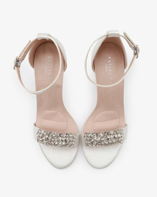 Satin High Heel Wedding Sandals with Crystelle RhinestonesWomen Shoes