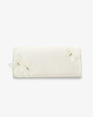 Satin Wedding Clutch with Butterfly Kiss