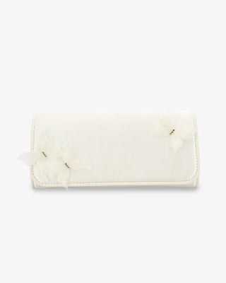 Satin Wedding Clutch with Butterfly Kiss