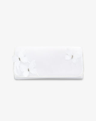 Satin Wedding Clutch with Butterfly Kiss