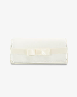 Satin Wedding Clutch with Celina Bow