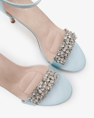 Satin High Heel Wedding Sandals with Crystelle RhinestonesWomen Shoes