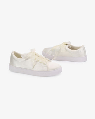 Satin Wedding Platform Sneakers