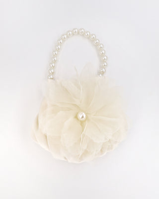 Cleo Pearl Satin Mini Pouch with Ophelia Flowers