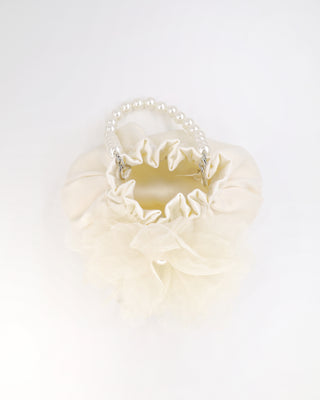 Cleo Pearl Satin Mini Pouch with Ophelia Flowers