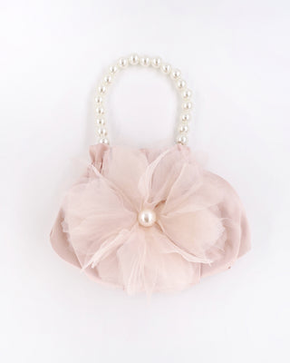 Cleo Pearl Satin Mini Pouch with Ophelia Flowers