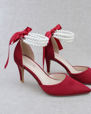 Trinity Pearl Wrap Evening Shoes