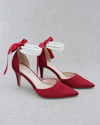 Trinity Pearl Wrap Evening Shoes