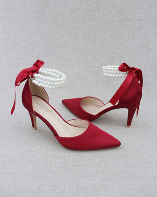 Trinity Pearl Wrap Evening Shoes