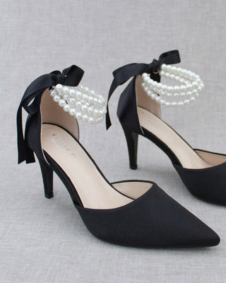 Trinity Pearl Wrap Evening Shoes