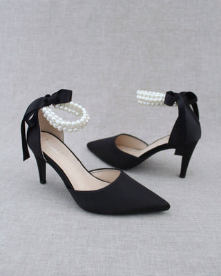 Trinity Pearl Wrap Evening Shoes