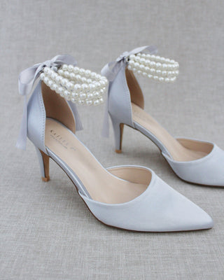 Trinity Pearl Wrap Evening Shoes