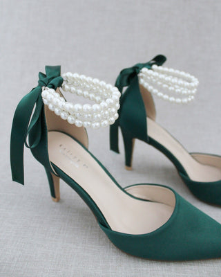 Trinity Pearl Wrap Evening Shoes