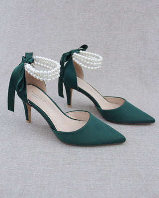 Trinity Pearl Wrap Evening Shoes