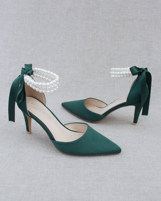 Trinity Pearl Wrap Evening Shoes