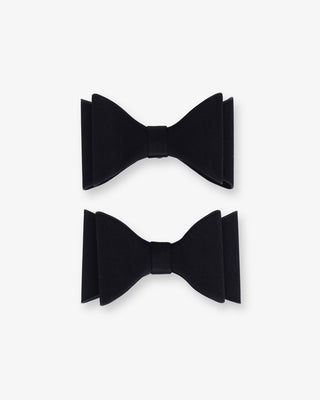 Satin Tuxie Bow Shoe Clips