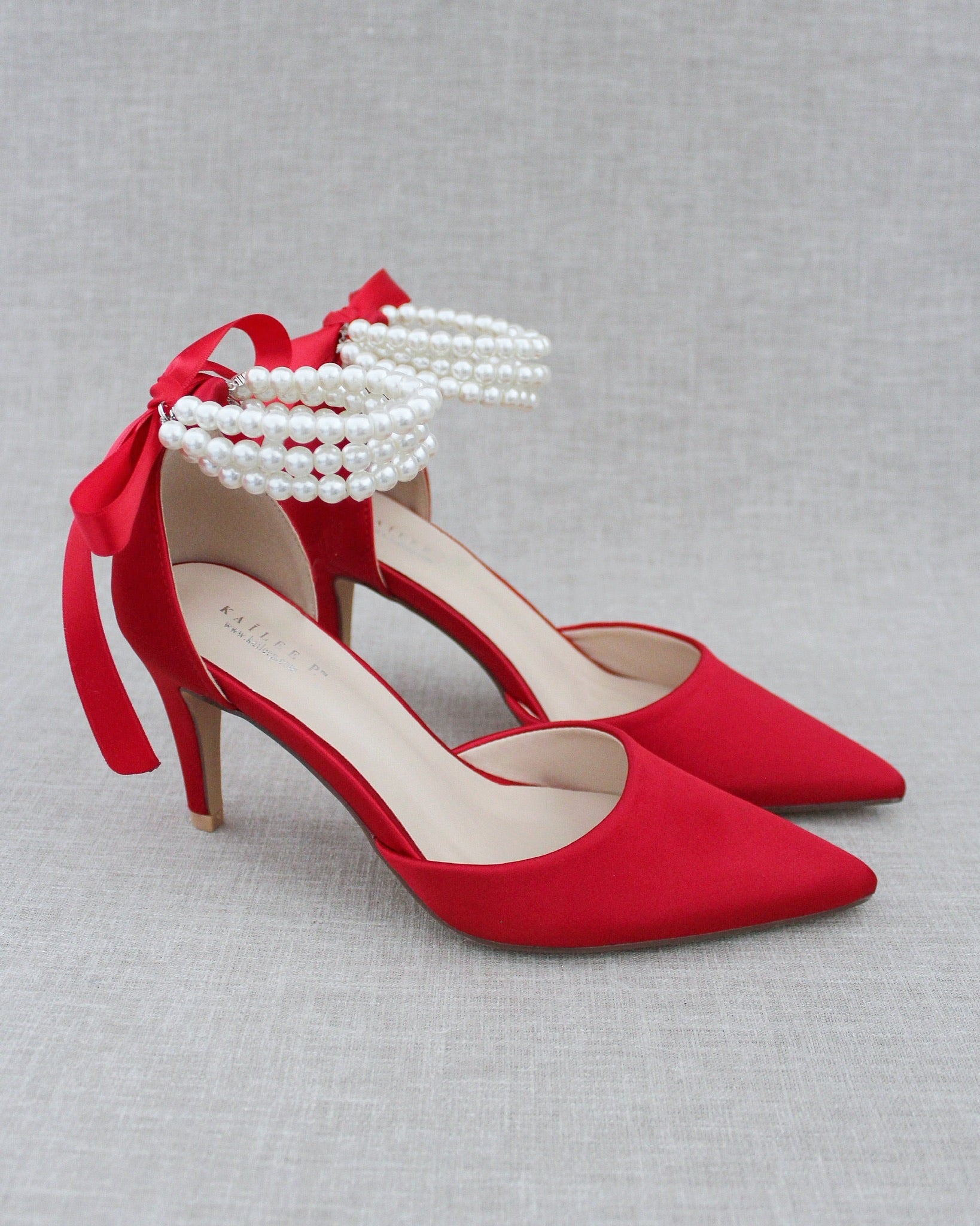 red heels for wedding dress Amazon.com: MSUDGH High Heels Women's Pearl Pumps Satin High Heels Stilettos Bridal Evening Dresses Women's Wedding Shoes (red 34) : Clothing, Shoes & Jewelry