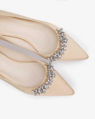 Wedding Flats with Floral Rhinestones DetailsWomen Shoes