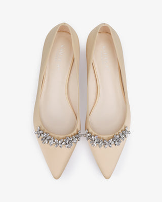 Wedding Flats with Floral Rhinestones DetailsWomen Shoes