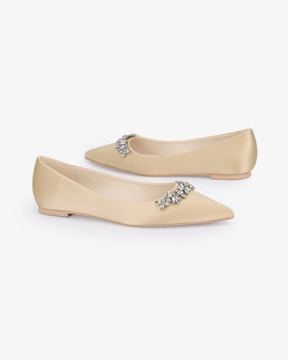 Wedding Flats with Floral Rhinestones DetailsWomen Shoes