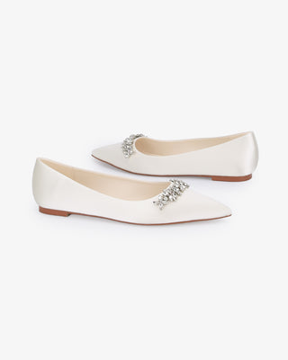 Wedding Flats with Floral Rhinestones DetailsWomen Shoes