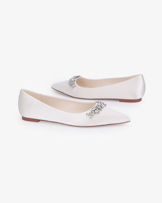 Wedding Flats with Floral Rhinestones DetailsWomen Shoes