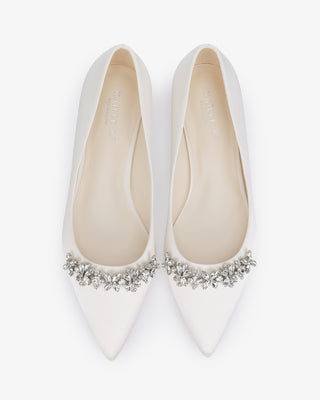 Wedding Flats with Floral Rhinestones DetailsWomen Shoes