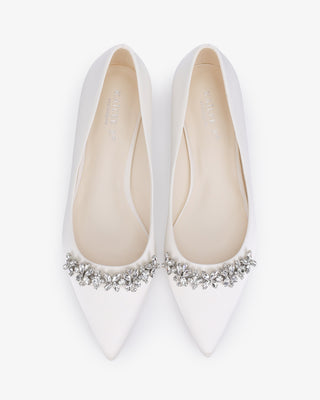 Wedding Flats with Floral Rhinestones DetailsWomen Shoes