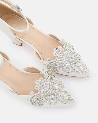 Embellished Rhinestones Block Heel for WeddingWomen Shoes