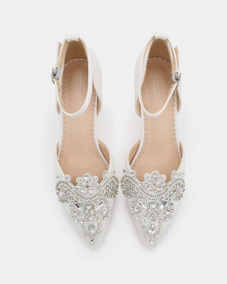 Embellished Rhinestones Block Heel for WeddingWomen Shoes