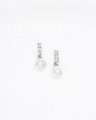 Annie Earring, Pearl and Rhinestones stud 
