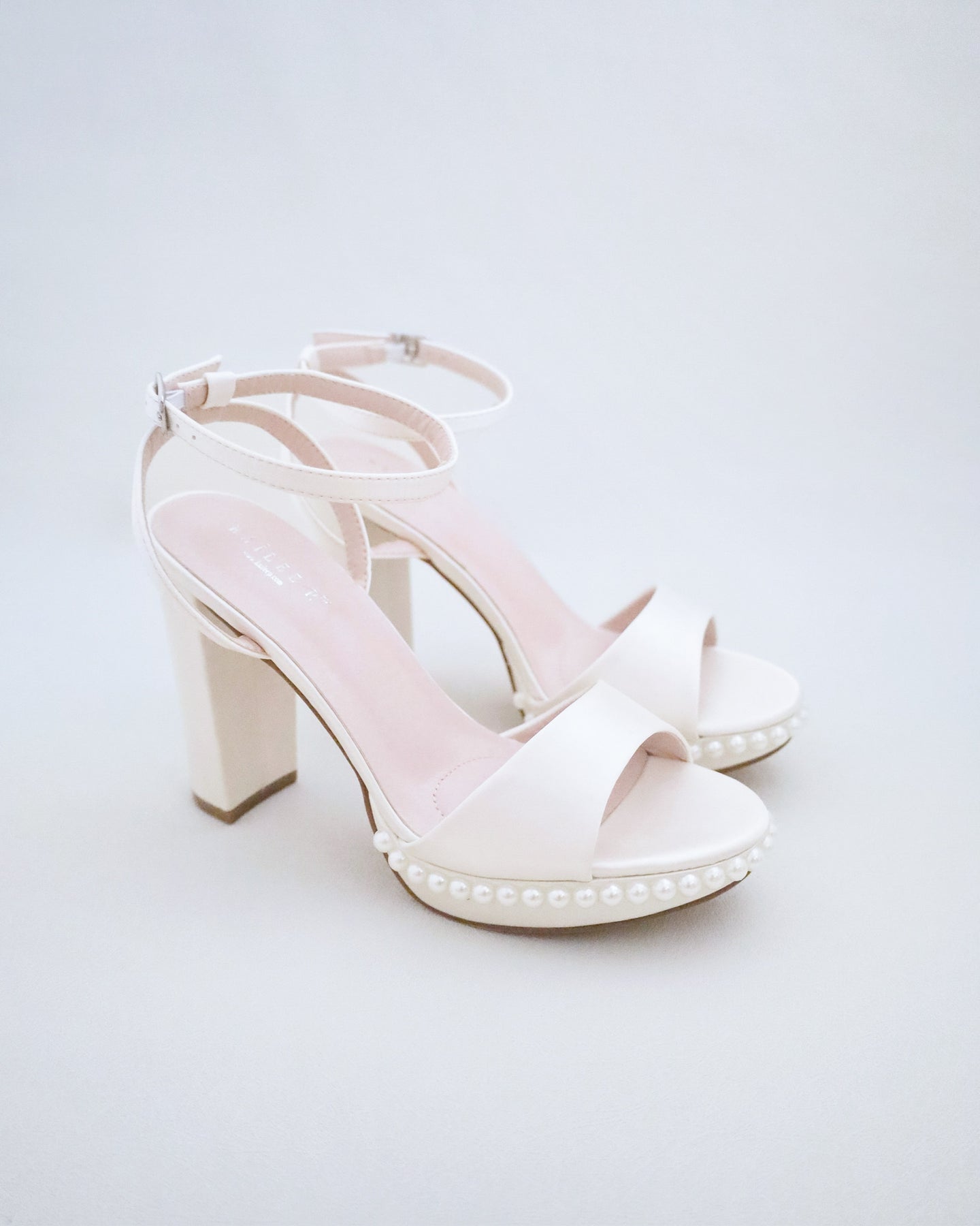 Charlotte Mills Indi Pearl Platform Heel Bridal Shoes, Ivory Pearl at John  Lewis & Partners