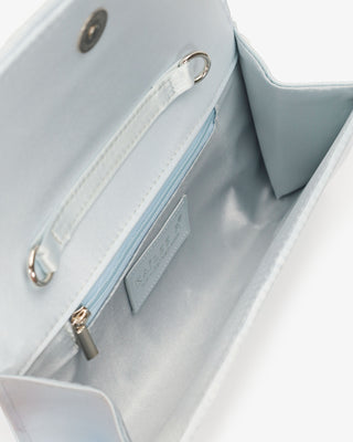 Satin Wedding Clutch with Tulle Bow