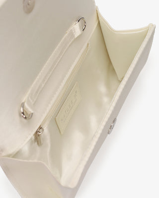 Satin Wedding Clutch with Tulle Bow