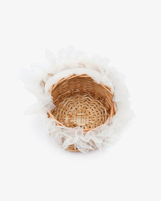 Round Flower Girl Rattan Basket