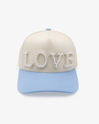 Bridal Hat with Pearl Letters Embellishments