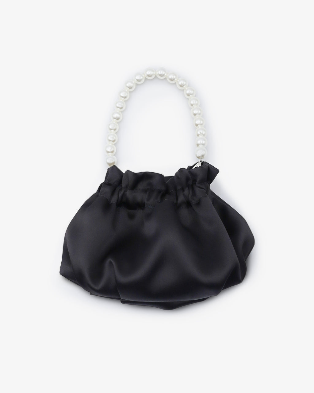 SUKUTU Pochette Soirée Satin Nœud Papillon Lolita – Sac Bandoulière Perles & Chaîne, Élégant & Féminin