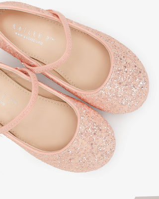 Rock Glitter Mary Jane Ballet FlatsKids Shoes