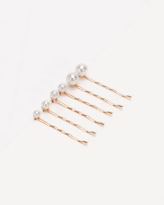 Classic Pearl Bobby Pins SetHair Clips